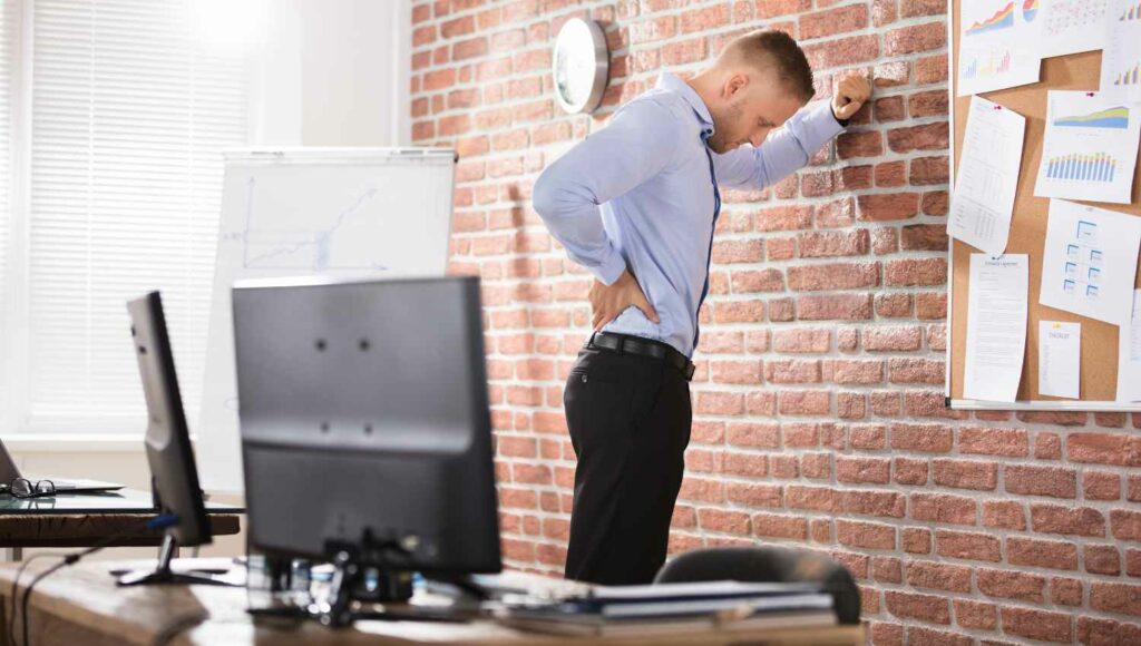 back pain when standing