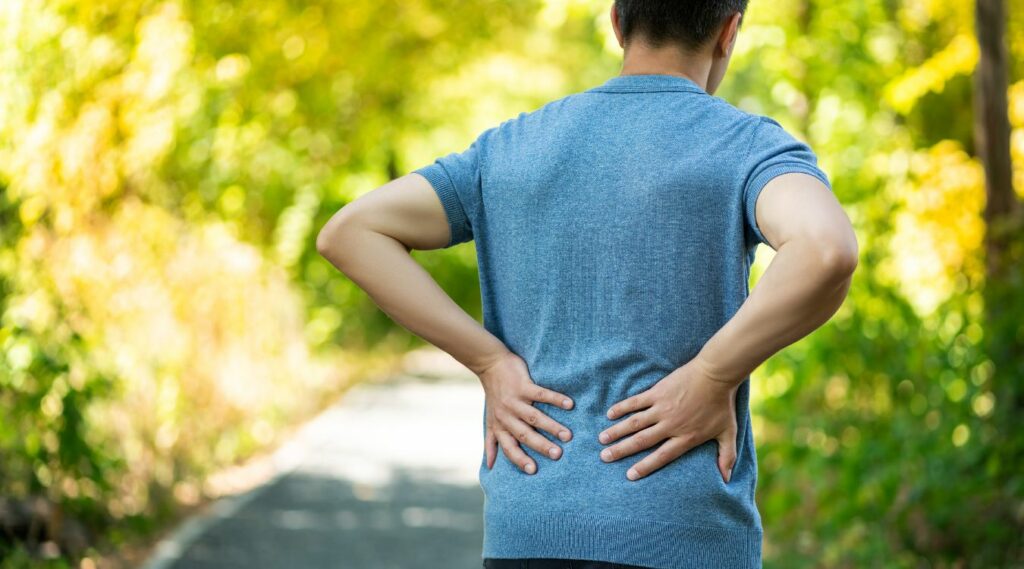 back pain when walking