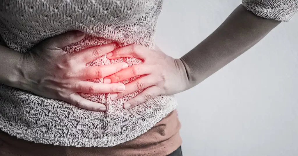 pain in lower abdomen and back in females