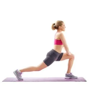 Hip Flexor Stretch for hip pain dues to plantar fasciitis