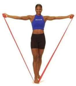Standing Band Lateral Raises: